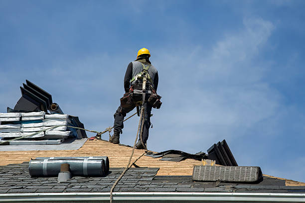 Professional Gutter Installation technician working in Highland, IL